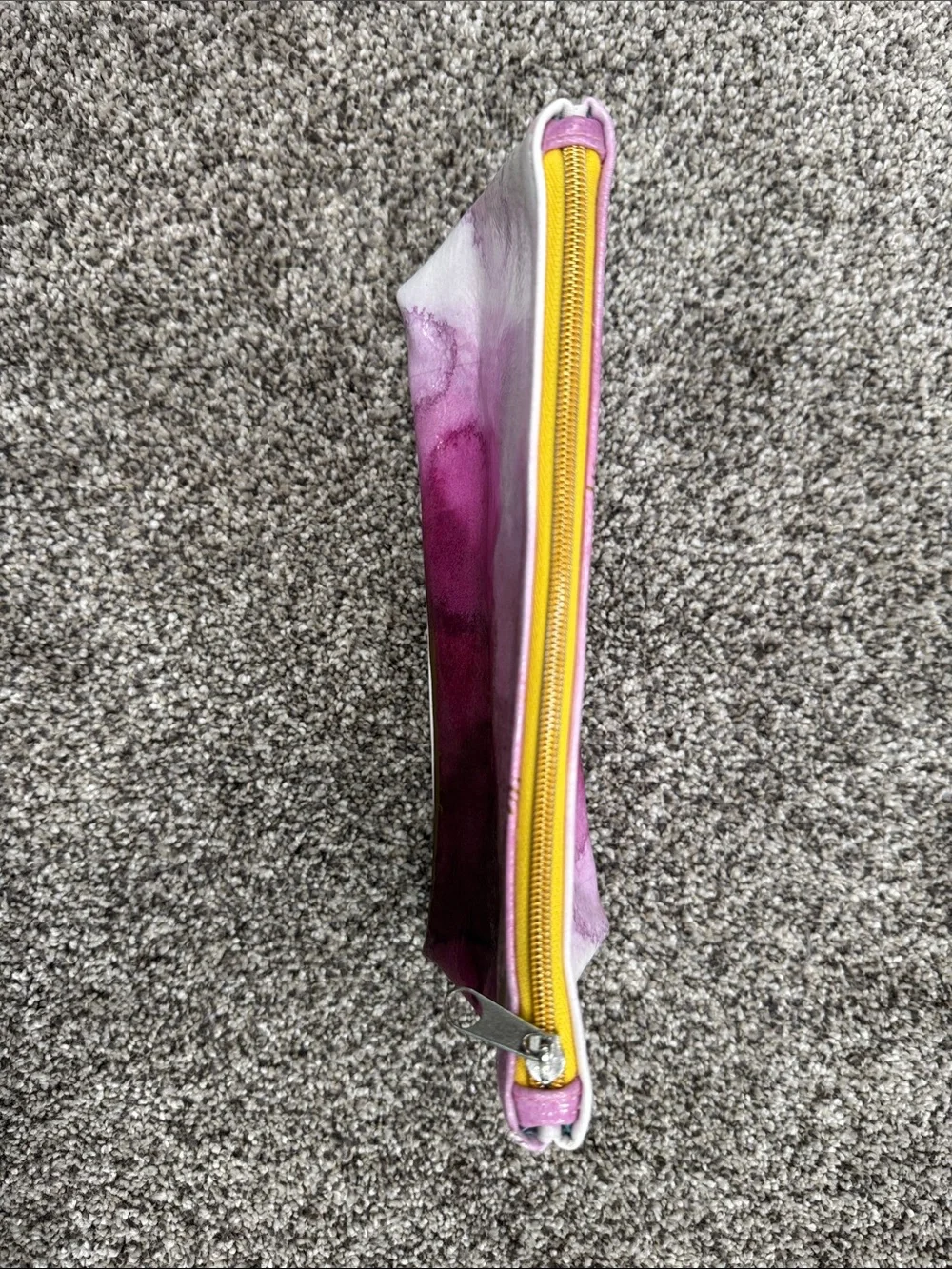 Papaya Glossy Pink Watercolor Clutch Bag